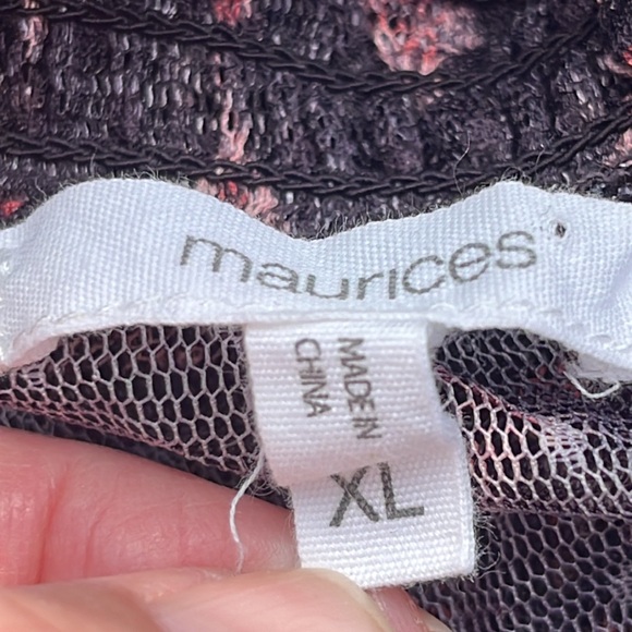 Maurice’s’ sheer boho high-neck top L-XL - Picture 5 of 8